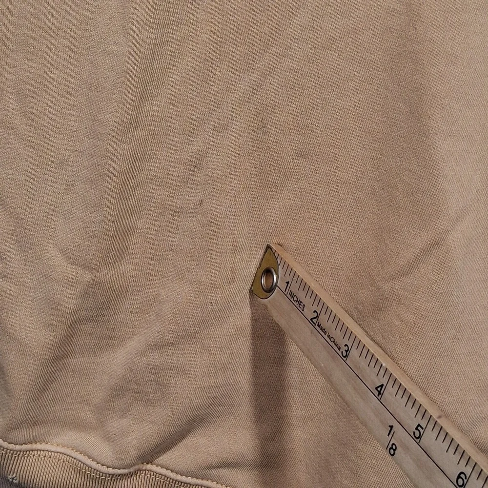 Y2K J. Crew‎ Garment-dyed french terry crewneck sweatshirt Camel  Mens MT - Picture 8 of 14
